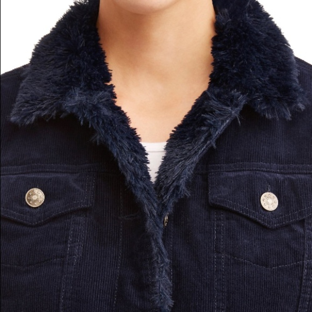 NWT Women’s Corduroy Sherpa Jacket - size Large